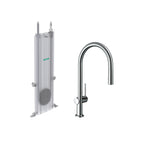 HANSGROHE 72801001 Talis N HighArc Kitchen Faucet, O-Style 2-Spray Pull-Down with sBox, 1.75 GPM - Chrome