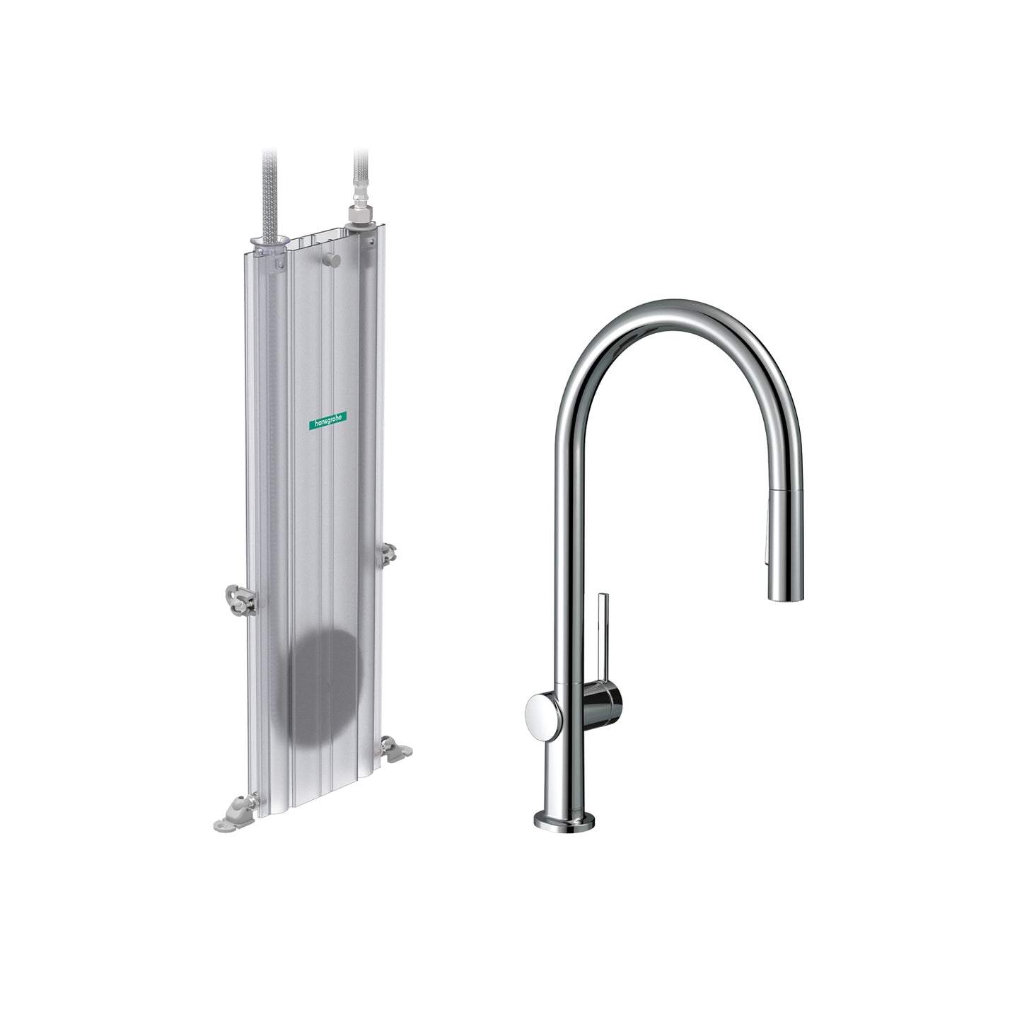 HANSGROHE 72801001 Talis N HighArc Kitchen Faucet, O-Style 2-Spray Pull-Down with sBox, 1.75 GPM - Chrome