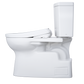 TOTO MW4744726CUFGA#01 WASHLET+ Vespin II 1G Two-Piece Elongated 1.0 GPF Toilet with Auto Flush WASHLET+ S7 Contemporary Bidet Seat , Cotton White