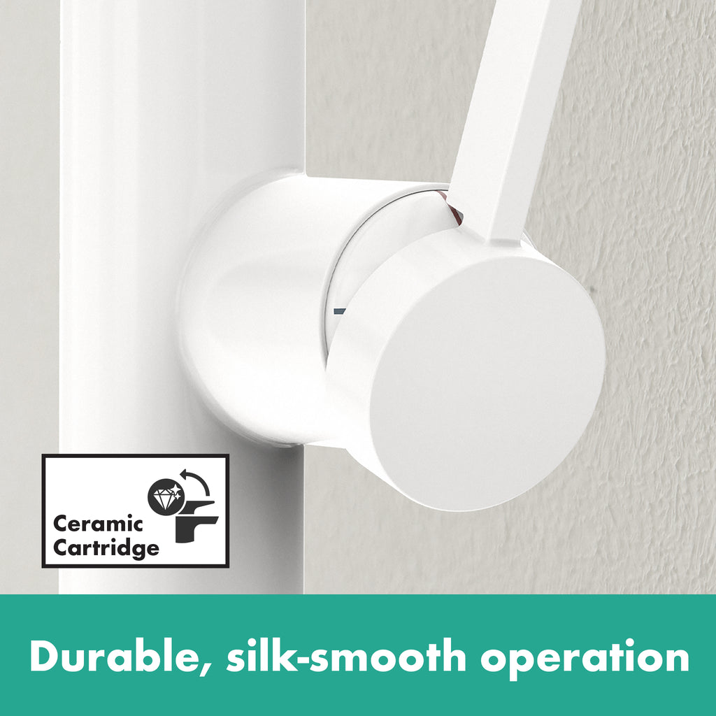 HANSGROHE 76063701 Finoris Single-Hole Faucet 230 with 2-Spray Pull-Out, 1.2 GPM - Matte White