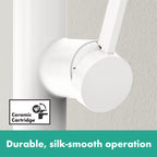 HANSGROHE 76063701 Finoris Single-Hole Faucet 230 with 2-Spray Pull-Out, 1.2 GPM - Matte White