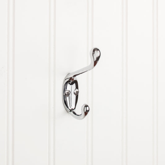 ELEMENTS YD40-337PC Elements Wall Double Hook - Polished Chrome