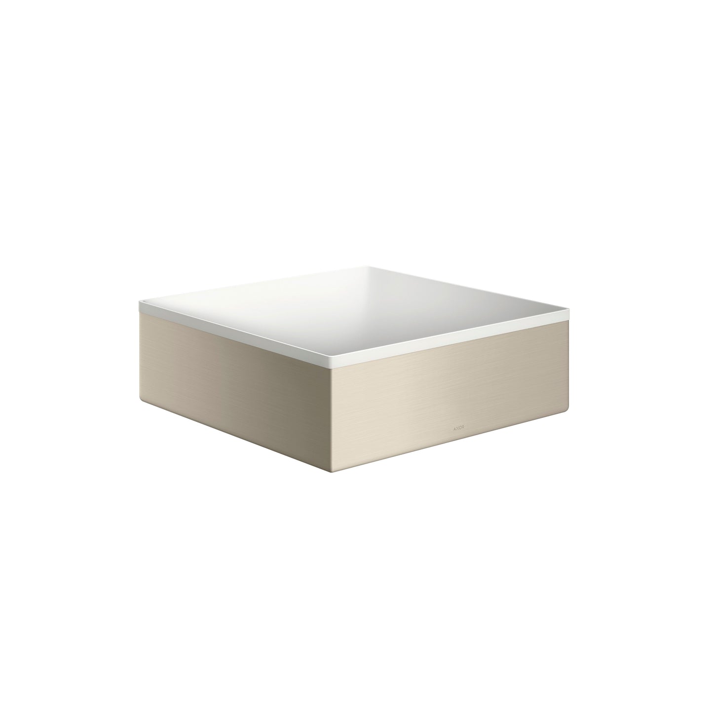 AXOR Suite Sinks  Square Sink without Overflow, 11 1/4" x 11 1/4" in Brushed Nickel