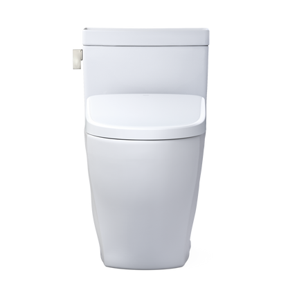 TOTO MW6244726CEFG#01 Washlet+ Legato One-Piece Elongated 1.28 Gpf Toilet And Contemporary Washlet S7 Contemporary Bidet Seat - Cotton White