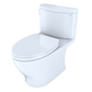 TOTO MS442124CEFG#01 Nexus Two-Piece Elongated 1.28 GPF Universal Height Toilet with CEFIONTECT and SS124 SoftClose Seat , Cotton White