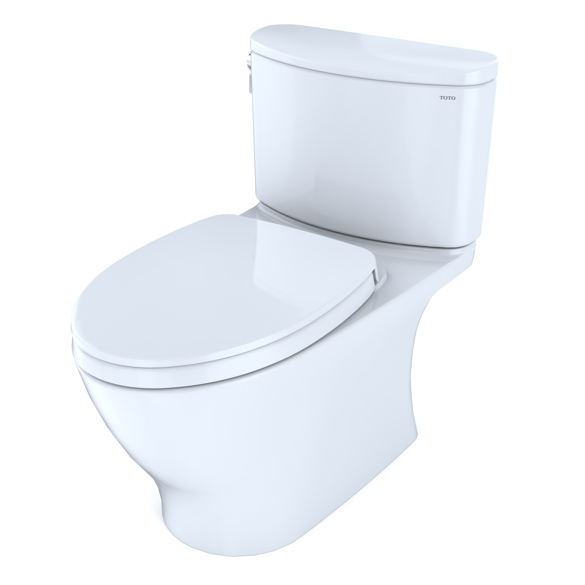 TOTO MS442124CUFG#01 Nexus 1G Two-Piece Elongated 1.0 Gpf Universal Height Toilet With Cefiontect And Ss124 Softclose Seat - Cotton White