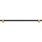 JEFFREY ALEXANDER 478-305MBBG Larkin 2 305 mm Center-to-Center Bar Pull - Matte Black w/Brushed Gold