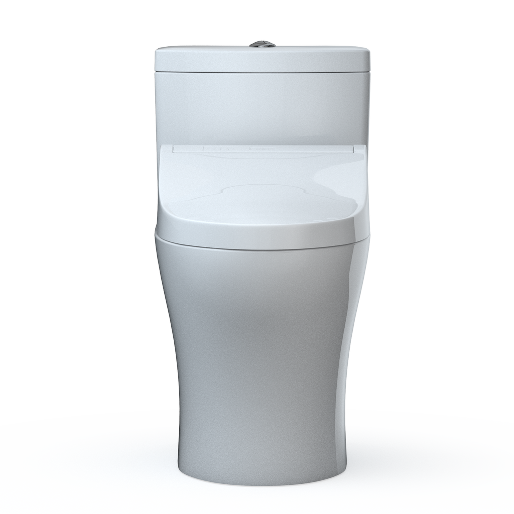 TOTO MW6463084CEMFGN#01 Washlet+ Aquia Iv One-Piece Elongated Dual Flush 1.28 And 0.9 Gpf Toilet And Washlet C5 Bidet Seat - Cotton White
