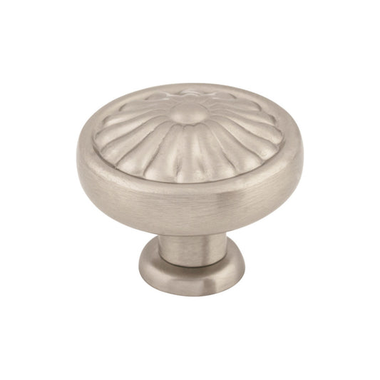 TOP KNOBS M1599 Flower 1 1/4" Diameter Round Knob - Brushed Satin Nickel