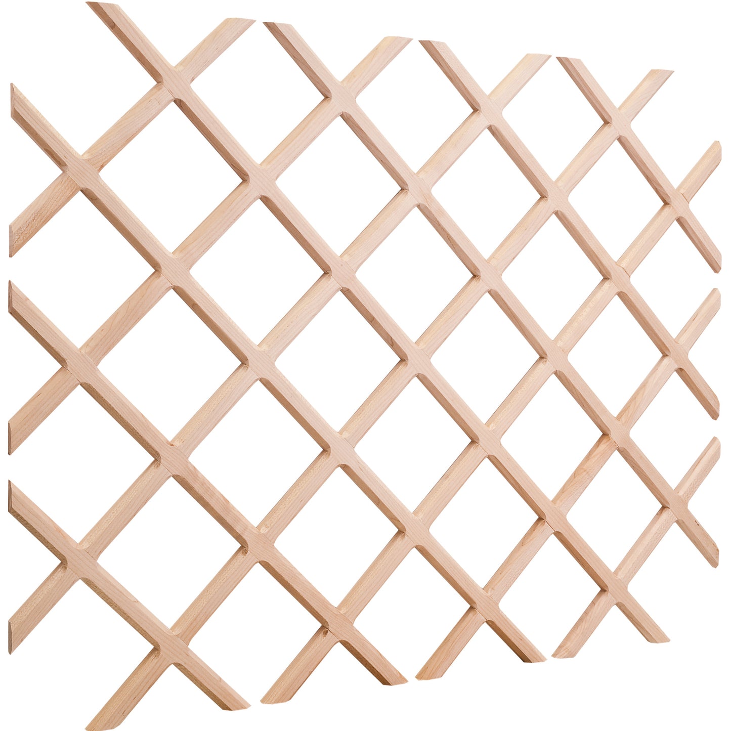 HARDWARE RESOURCES WR30-2ALD 30" H x 24" W Alder Wine Bottle Lattice - Unfinished