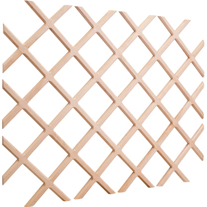 HARDWARE RESOURCES WR45-2OK 45" H x 25" W Oak Wine Bottle Lattice - Unfinished