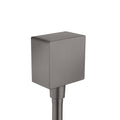 AXOR 36732341 ShowerSolutions Wall Outlet Square with Check Valves - Brushed Black Chrome