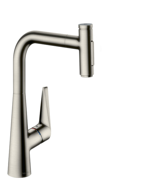 HANSGROHE 73867801 Talis Select S HighArc Kitchen Faucet, 2-Spray Pull-Out with sBox, 1.75 GPM in Steel Optic