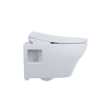 TOTO CWT4284736CMFGA#MS Washlet+ Ep Wall-Hung Elongated Toilet With S7A Contemporary Bidet Seat And Duofit In-Wall 0.9 And 1.28 Gpf Auto Dual-Flush Tank System - Matte Silver