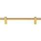 JEFFREY ALEXANDER 598-160BG Larkin Knurled Center 160 mm Center-to-Center Bar Pull - Brushed Gold