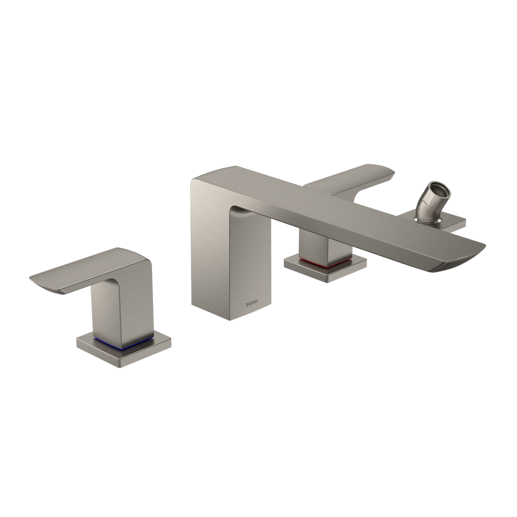 TOTO TBG02202U#BN Gr Two-Handle Deck-Mount Roman Tub Filler Trim With Handshower - Brushed Nickel