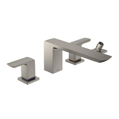 TOTO TBG02202U#BN Gr Two-Handle Deck-Mount Roman Tub Filler Trim With Handshower - Brushed Nickel