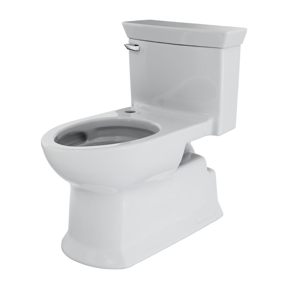 TOTO CST964CEFGAT40#01 Soiree One Piece Elongated 1.28 Gpf Universal Height Skirted Toilet With Cefiontect - Cotton White