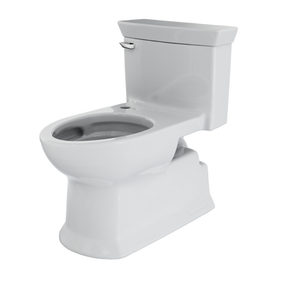 TOTO CST964CEFGAT40#01 Soiree One Piece Elongated 1.28 Gpf Universal Height Skirted Toilet With Cefiontect - Cotton White