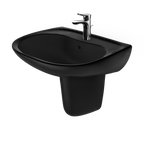 TOTO LHT242#51 Prominence Oval Wall-Mount Bathroom Sink And Shroud For Single Hole Faucets - Ebony