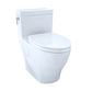 TOTO MS626124CEFG#01 Aimes WASHLET+ One-Piece Elongated 1.28 GPF Universal Height Skirted Toilet with CEFIONTECT , Cotton White