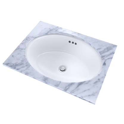 TOTO LT643#01 Dartmouth 17-1/4" x 12-7/8" Oval Undermount Bathroom Sink , Cotton White