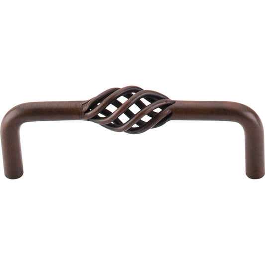 TOP KNOBS M651 Twisted Wire 3 3/4" Center to Center Bar Pull , Patina Rouge