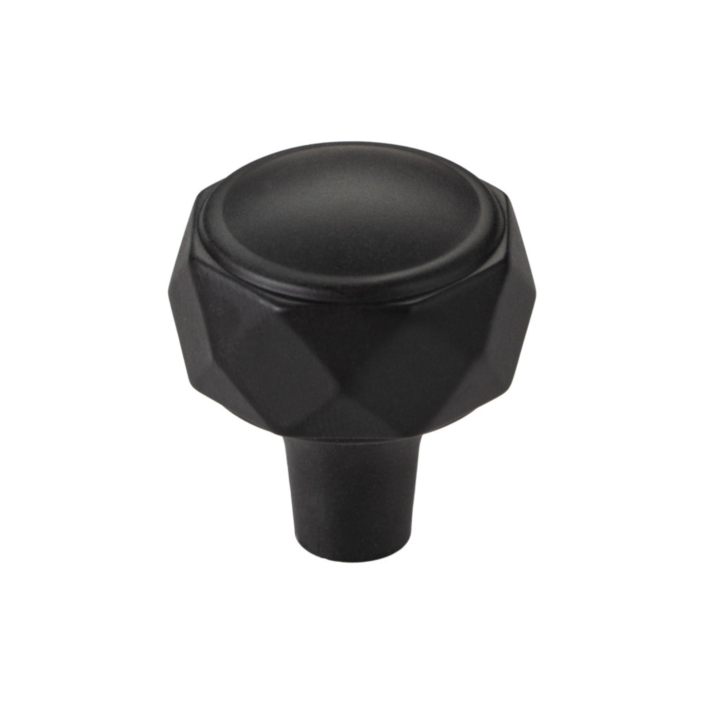 TOP KNOBS TK3080BLK Kingsmill 1 1/4" Diameter Geometric Knob - Flat Black