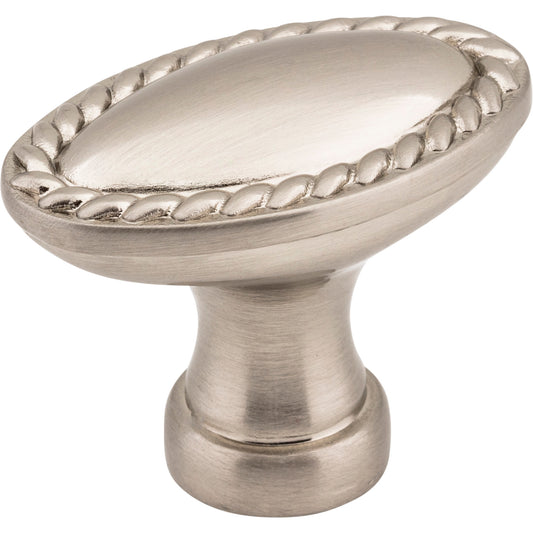 ELEMENTS Z115L-SN Lindos 1-3/8" Length Oval Knob - Satin Nickel