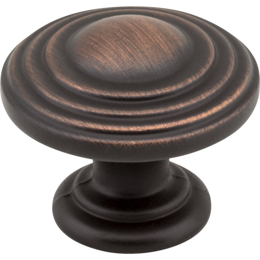 JEFFREY ALEXANDER 137DBAC Bremen 2 1-1/4" Diameter Mushroom Knob - Brushed Oil Rubbed Bronze