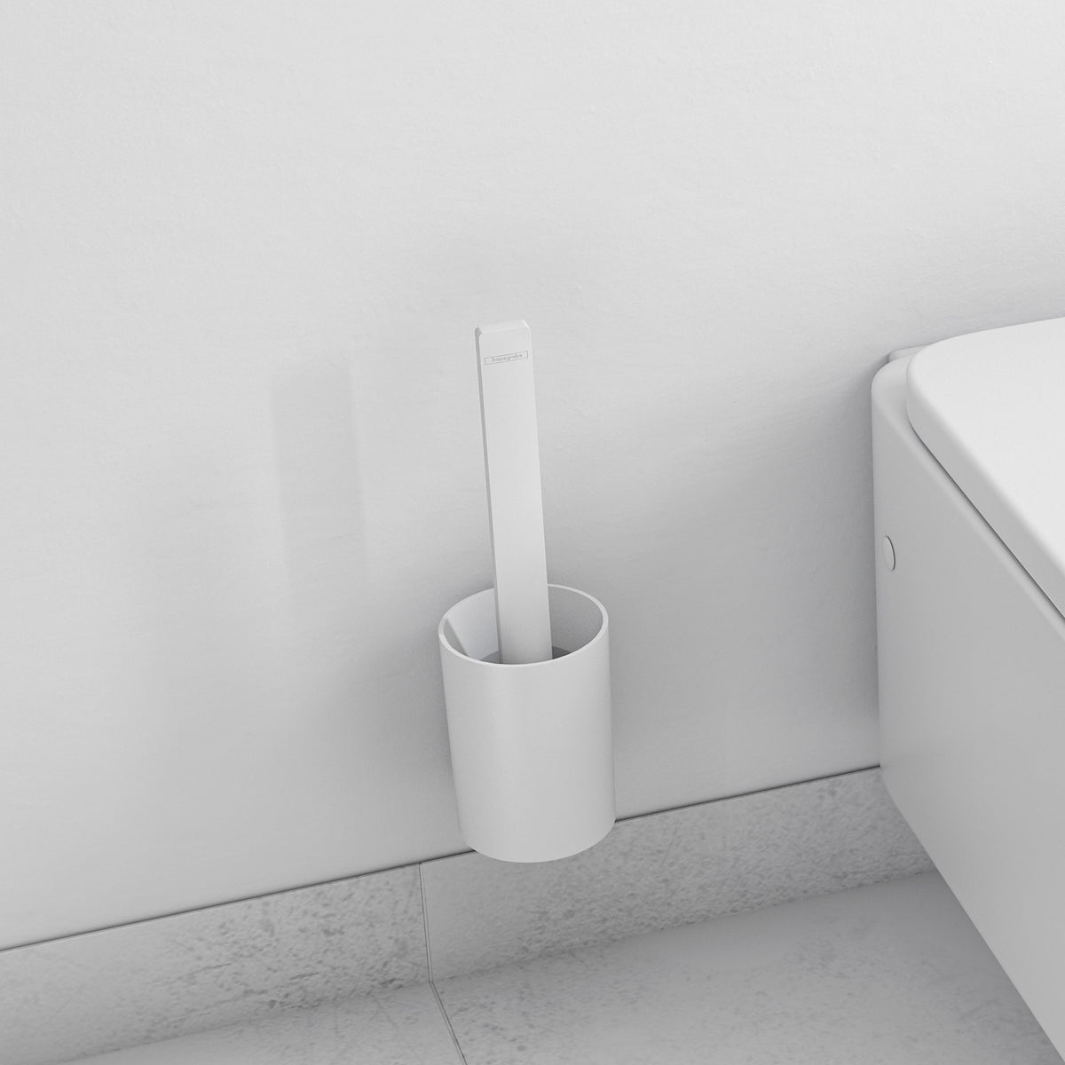 HANSGROHE 27927700 WallStoris Toilet Brush Holder - Matte White