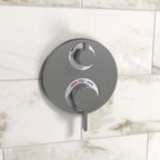 HANSGROHE 15758341 Ecostat S Thermostatic Trim with Volume Control and Diverter - Brushed Black Chrome