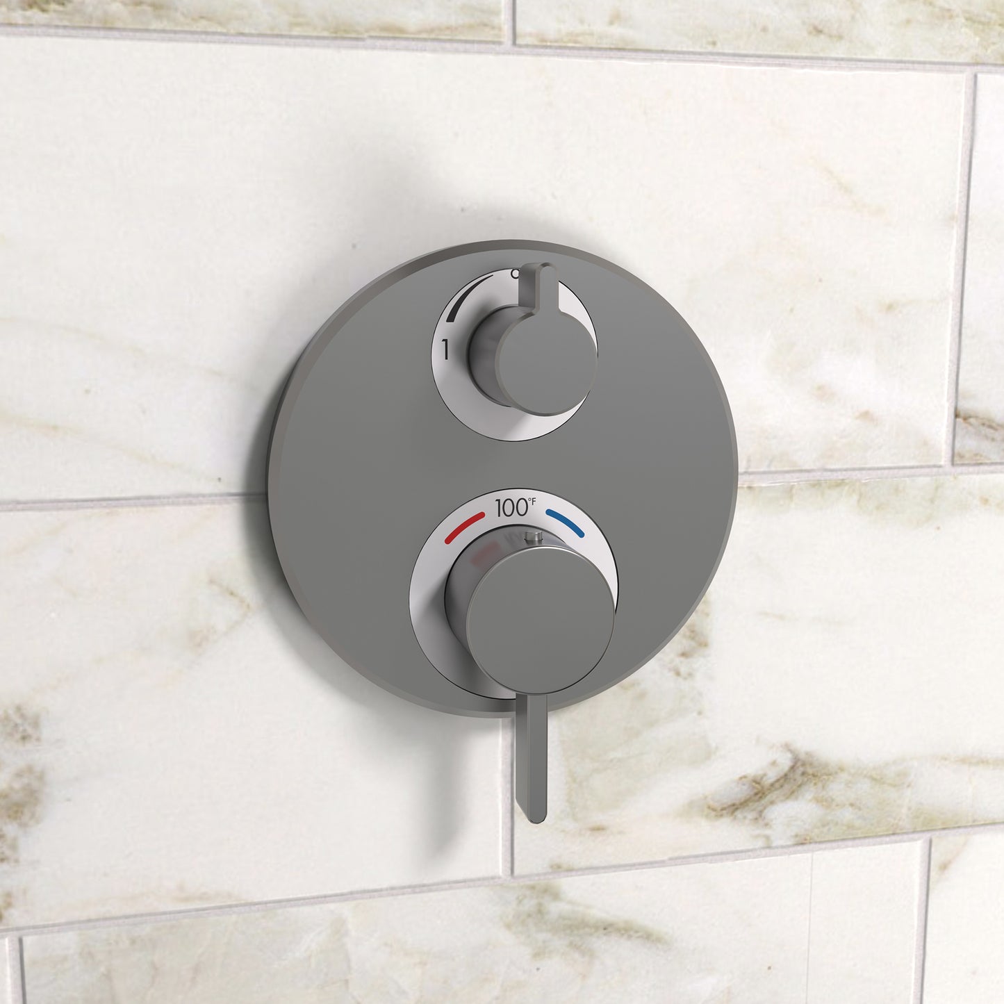 HANSGROHE 15758341 Ecostat S Thermostatic Trim with Volume Control and Diverter - Brushed Black Chrome