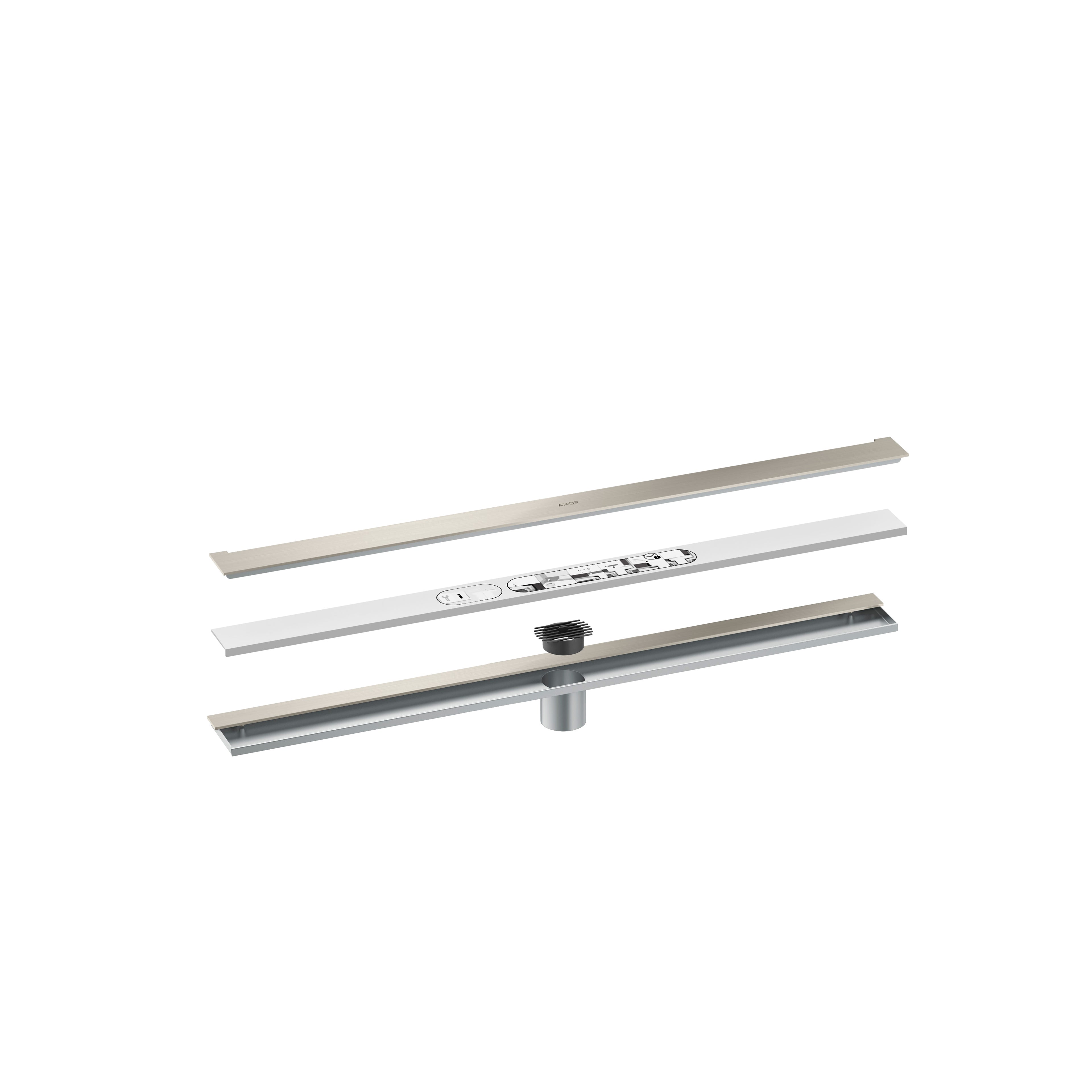 AXOR 42526801 Drains Wall Installation 31 1/2" - Stainless Steel Optic