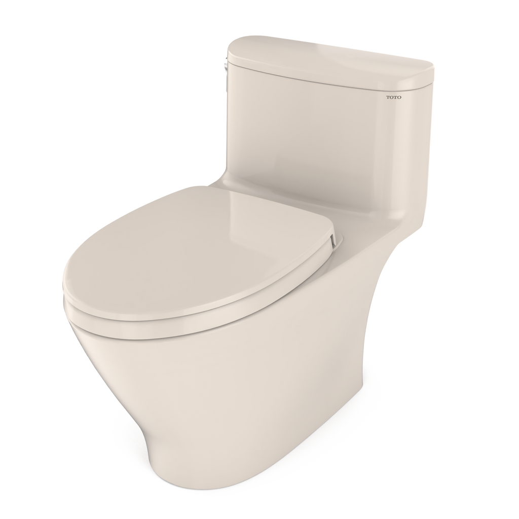 TOTO MS642124CEFG#12 Nexus One-Piece Elongated 1.28 Gpf Universal Height Toilet With Cefiontect And Ss124 Softclose Seat - Sedona Beige