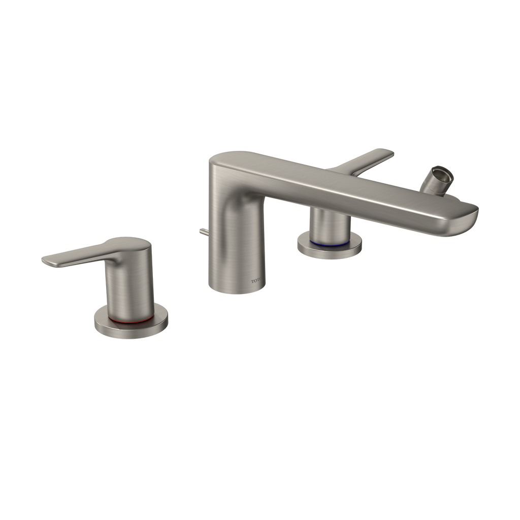 TOTO TBG03202U#BN Gs Four-Hole Deck-Mount Roman Tub Filler Trim With Handshower - Brushed Nickel