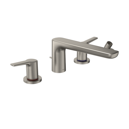 TOTO TBG03202U#BN Gs Four-Hole Deck-Mount Roman Tub Filler Trim With Handshower - Brushed Nickel