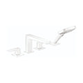 HANSGROHE 32557701 Metropol 4-Hole Roman Tub Set Trim with Lever Handles and 1.75 GPM Handshower - Matte White