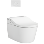 TOTO CWT4474547CMFGA#MS Washlet+ Rp Wall-Hung D-Shape Toilet With Rw Bidet Seat And Duofit In-Wall 1.28 And 0.9 Gpf Auto Dual-Flush Tank System - Cotton White