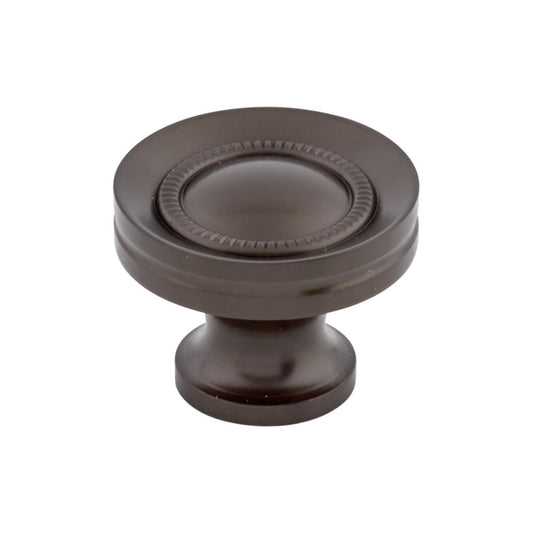 TOP KNOBS M755 Button Faced 1 1/4" Diameter Round Knob - Oil Rubbed Bronze