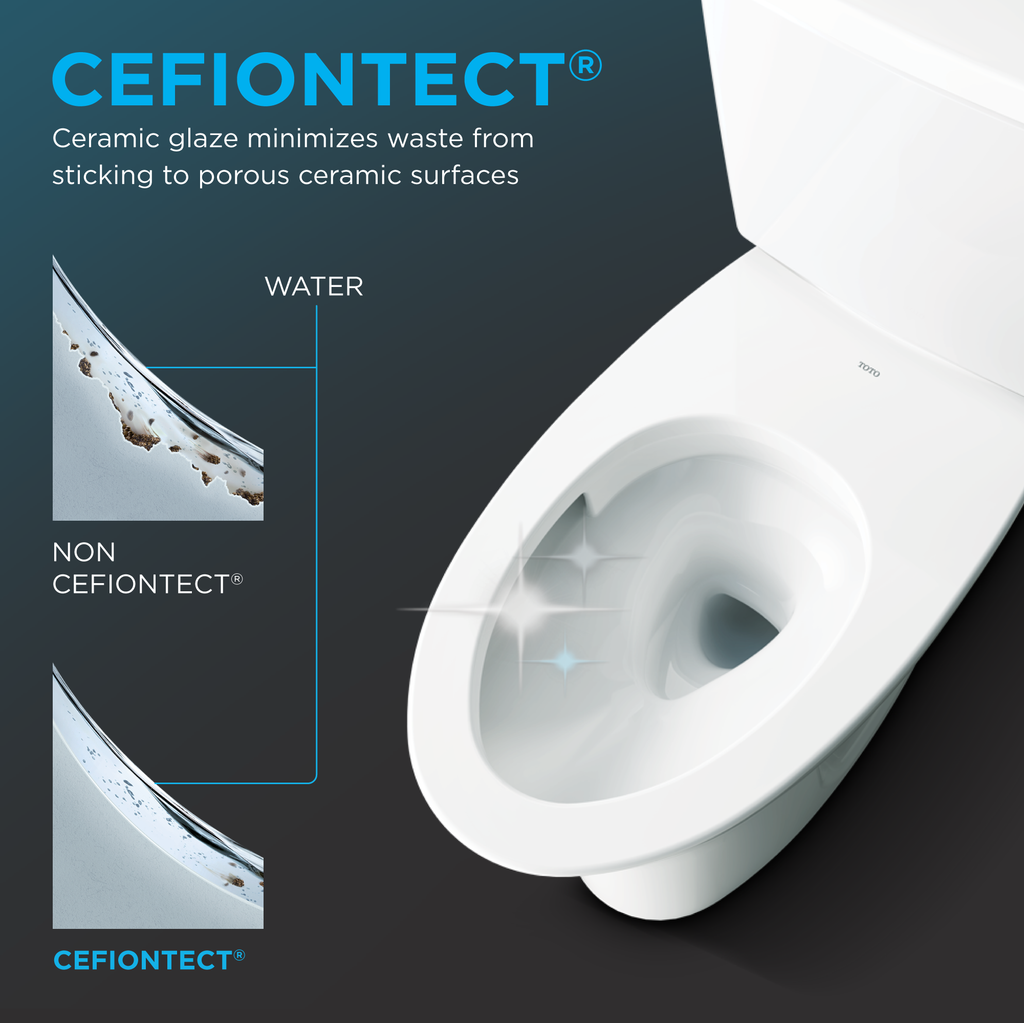 TOTO MW6443074CEFG#01 Washlet+ Carolina Ii One-Piece Elongated 1.28 Gpf Toilet And Washlet+ C2 Bidet Seat - Cotton White
