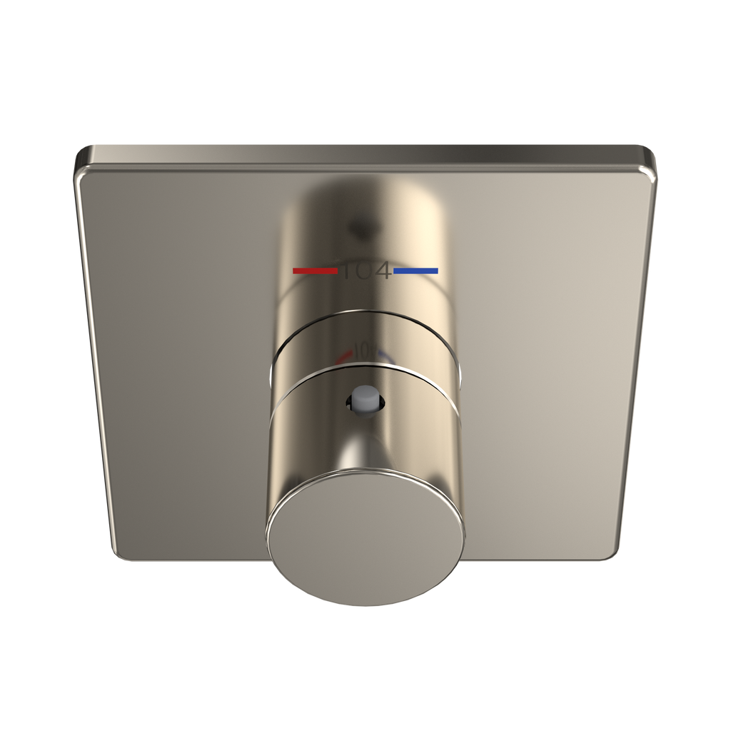 TOTO TBV02401U#PN Square Thermostatic Mixing Valve Shower Trim - Polished Nickel