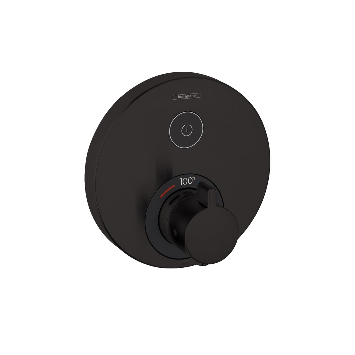 HANSGROHE 15744671 ShowerSelect S Thermostatic Trim for 1 Function, Round - Matte Black
