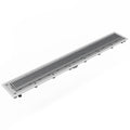 INFINITY DRAIN USQ-P 24 SS USQ 24" Complete Universal Infinity Drain™ Kit with PVC Channel and Squares Pattern Grate in Satin Stainless