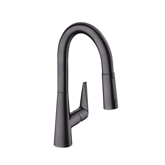 HANSGROHE 72815341 Talis S Prep Kitchen Faucet, 2-Spray Pull-Down, 1.75 GPM in Brushed Black Chrome
