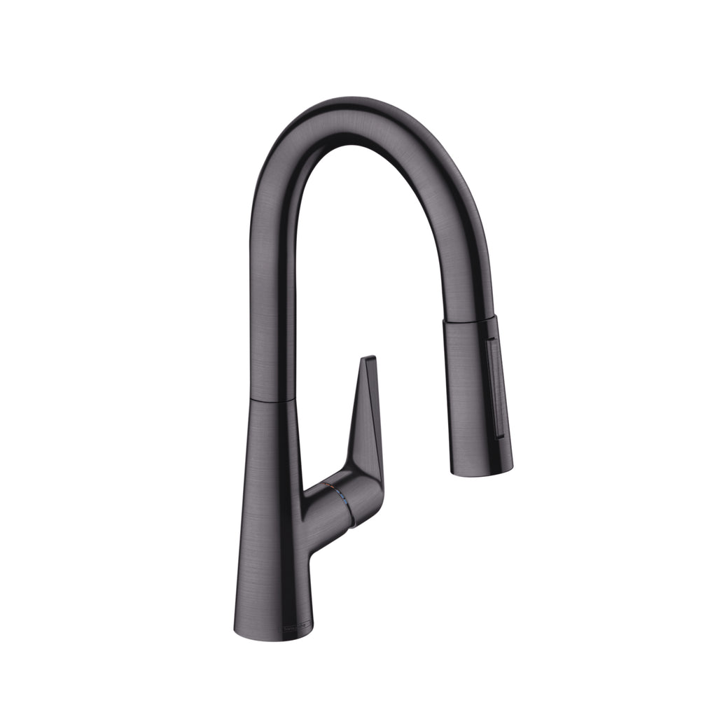 HANSGROHE 72815341 Talis S Prep Kitchen Faucet, 2-Spray Pull-Down, 1.75 GPM - Brushed Black Chrome