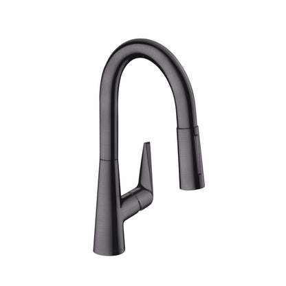 HANSGROHE 72815341 Talis S Prep Kitchen Faucet, 2-Spray Pull-Down, 1.75 GPM - Brushed Black Chrome
