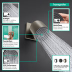 HANSGROHE 24132821 Pulsify S Showerhead 105 1-Jet, 1.75 GPM - Brushed Nickel