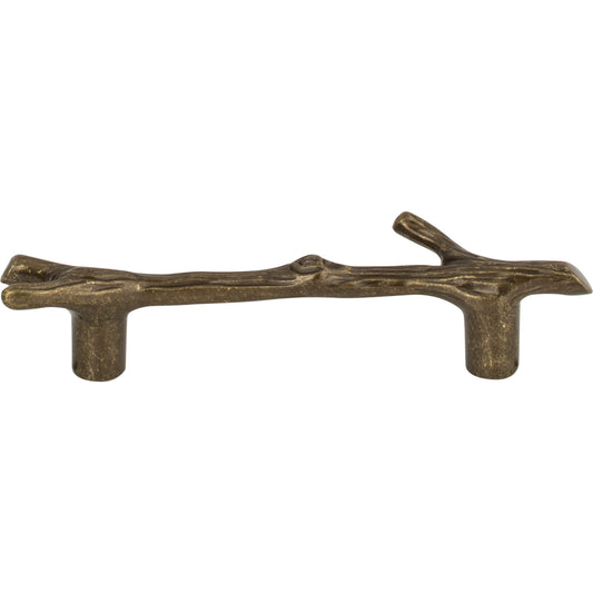 ATLAS 2106-BB Twig 3" Center to Center Novelty Pull - Burnished Bronze