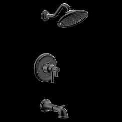 MOEN UT4313EPBL Belfield Belfield Matte black M-CORE 4-Series tub/shower, Matte Black